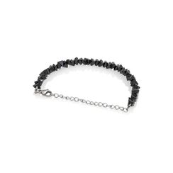 Браслет из имитации темного хрусталя 6 мм