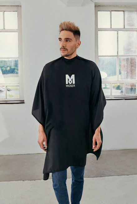 Пеньюар Moser Cape black Profiline парикмахерский, чёрный (0092-6231)