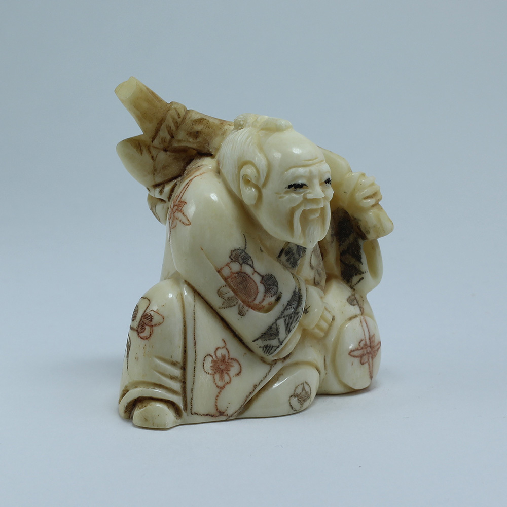 Эксклюзивная нэцкэ Монах с тыквой горлянкой