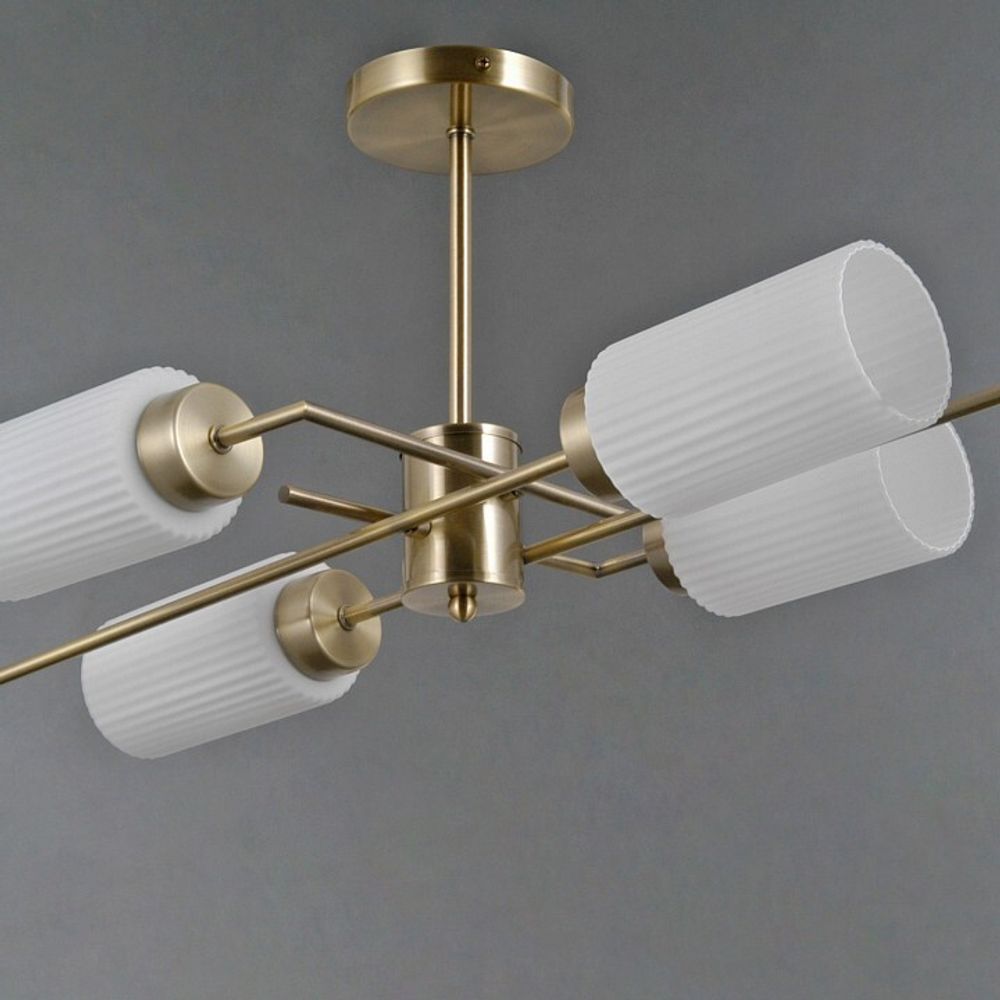 Люстра на штанге ILLUMICO NAPLES IL0737-6ASQ-25 AB NAPLES