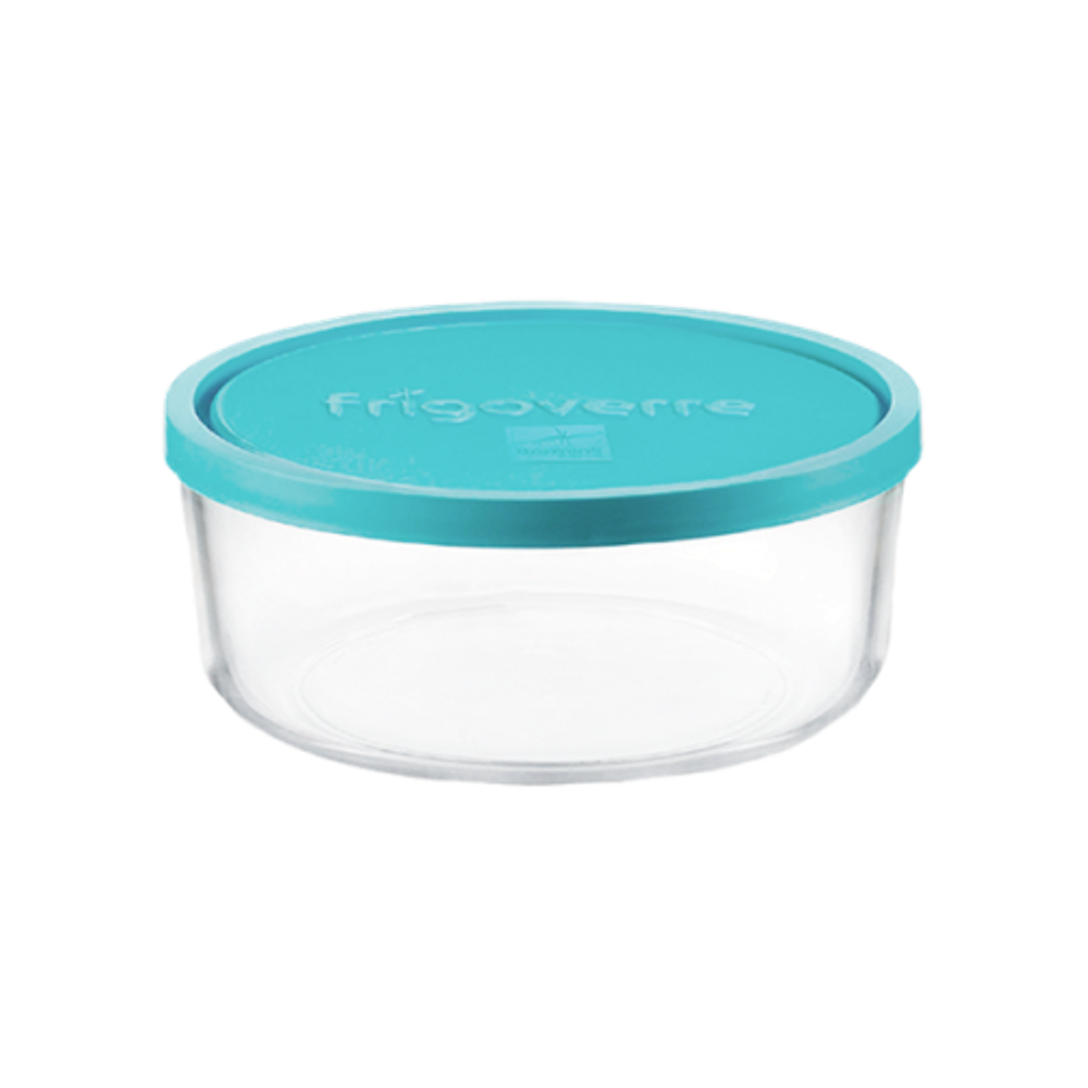 Bormioli Rocco FRIGOVERRE Контейнер круглый D15 см (900 мл) с синей крышкой | Bormioli Rocco