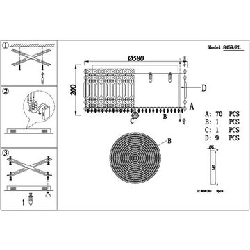Потолочная люстра 9*G9 8459/PL gold золото VALENCIA Newport