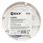 Светильник светодиодный ЖКХ ДПО-1100 12Вт 4000К IP65 круг с оптико-акустическим датчиком движения LUMA EKF BKL-1100DA-R-12-4000