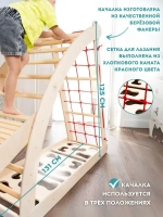 Детский спортивный комплекс 4в1, Пиклера, Скалодром, красный