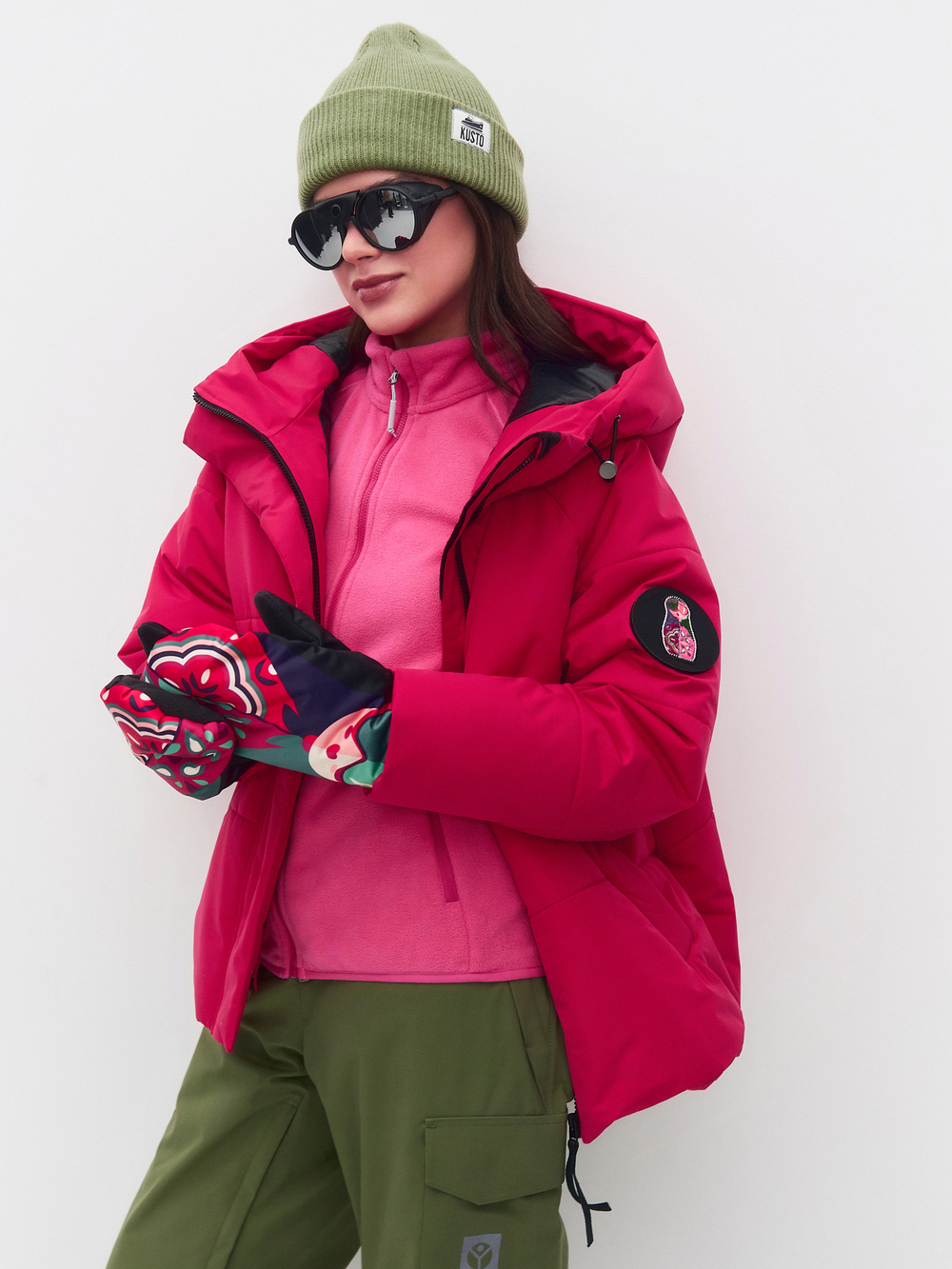 Куртка горнолыжная Apre ski утепленная (маджента\пурпурный)