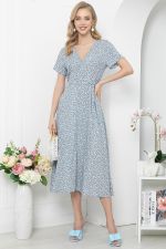 Платье "Римские каникулы" (голубое) П5605 LT Collection