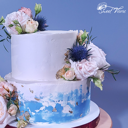 Свадебный торт с розами. Кондитерская Сладкие козырьки Sweet Visors Светланы Дегтеревой