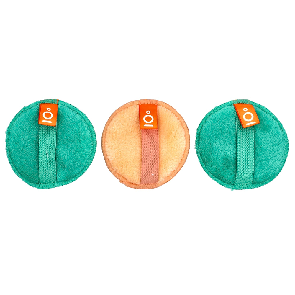 Cleanlogic, Средства для ванны и тела, буферы для снятия макияжа, 3 буфера с двойной текстурой