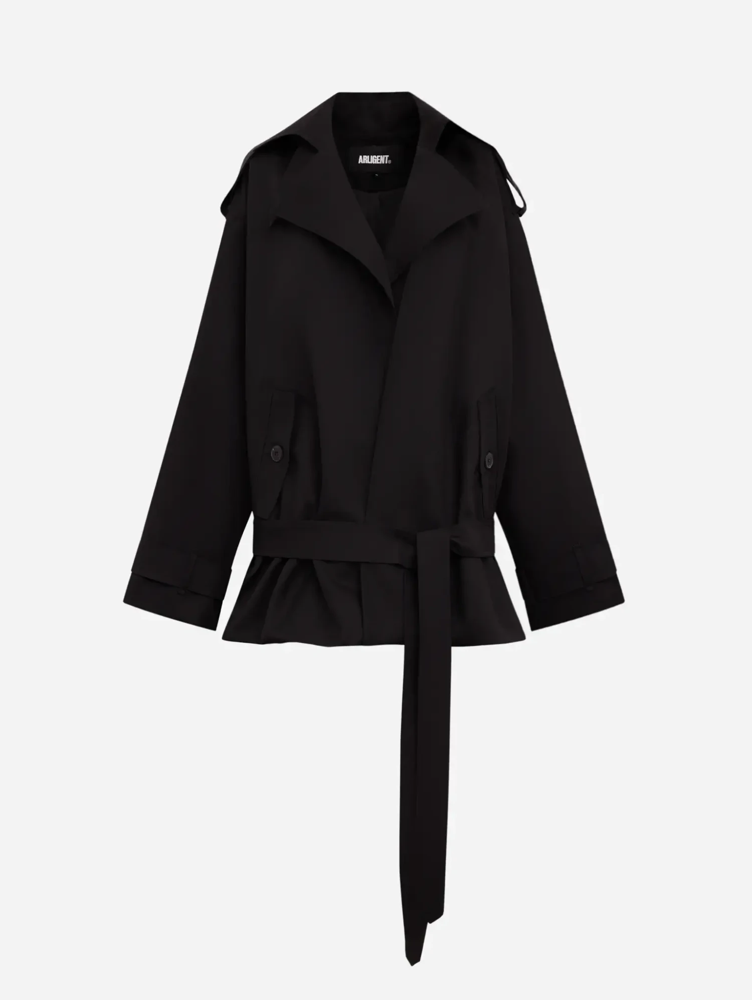 Тренч-трансформер черный