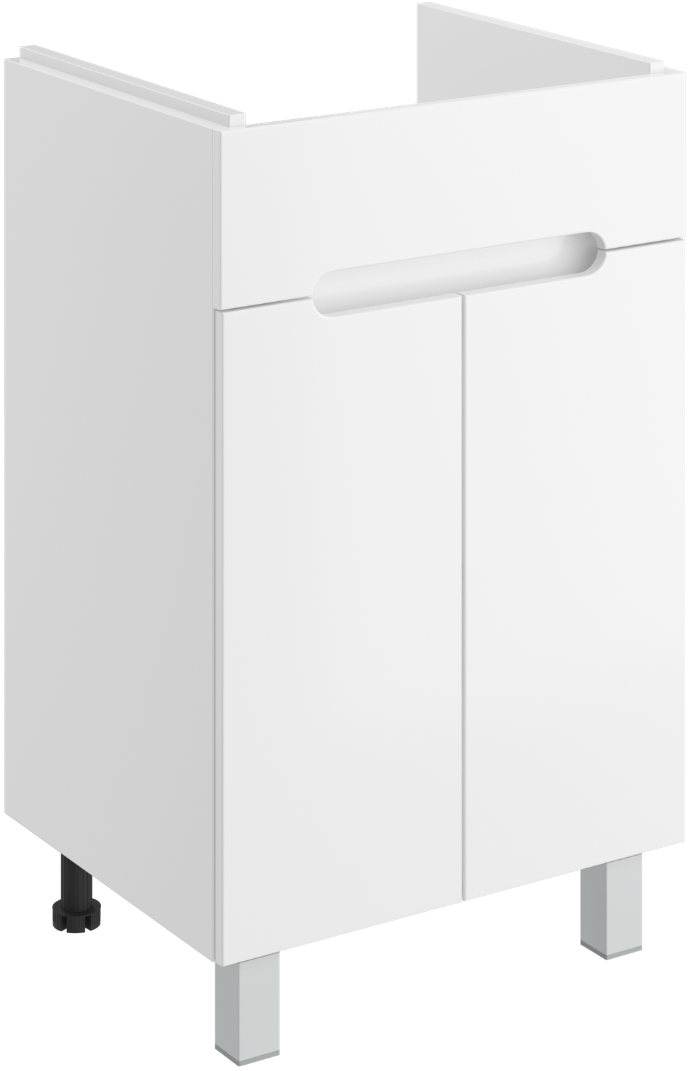 Тумба под раковину без столешницы DIWO Коломна 50 напольная, глянцевая белая