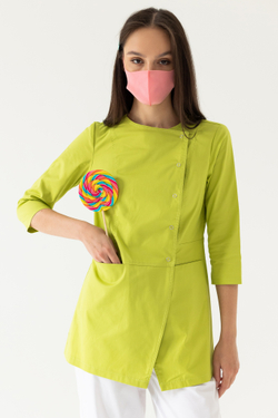 Блуза женская м272 toray стретч лайм0933