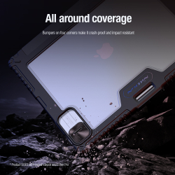 Чехол книжка от Nillkin для Apple iPad Pro 13 с 2024 года, серия Bumper Pro Case-Multi Angle Folding Style, многофункциональный складной стиль