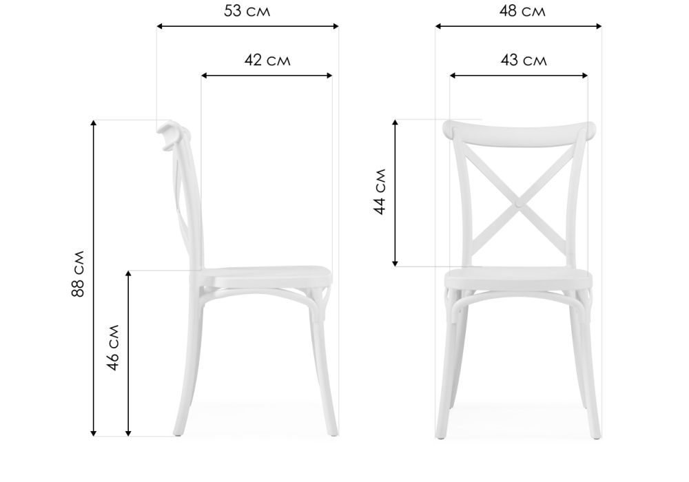 Пластиковый стул Venus white