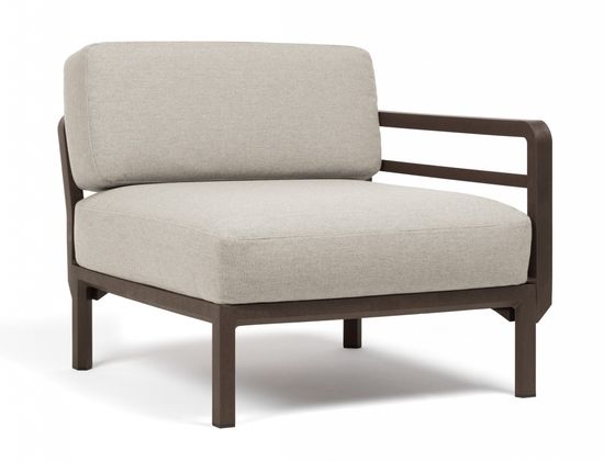 Диван пластиковый с подушками Maximo 2 терра/жемчуг