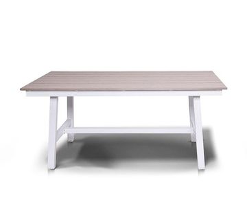 "Сан Ремо" стол обеденный из ДПК, каркас алюминиевый