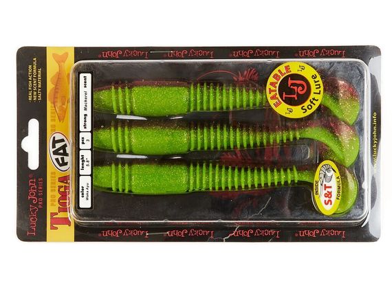 Виброхвосты съедобные LJ Pro Series TIOGA FAT 5.8in (14,7 см), цв. T44, 3 шт.