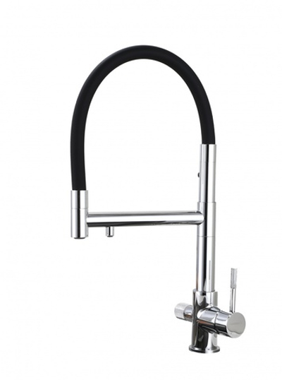 15090 Смес. для кухни под фильт., МАГНИТ. (ХРОМ+ЧЕР.) HansenPRO (10/1шт)