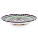 Ляган Риштанская Керамика 32 см. плоский, цвет синий