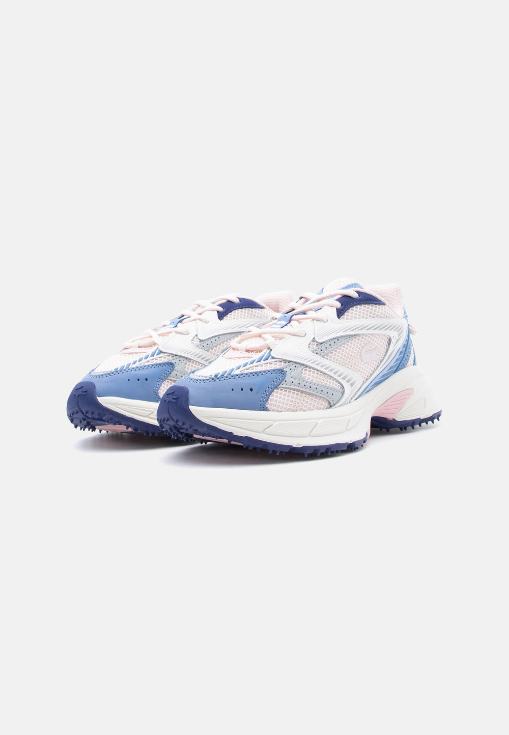 Lacoste L003 NEO SHOT 1267 - кроссовки на шнуровке - Молочный белый / Розовый / Синий / Молочный