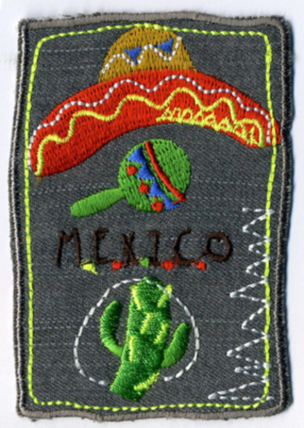 Термоаппликация HKM "Мексиканская шляпа", 7,5 х 4,5 см, 1 шт (10206100/031014/0008465/02_Германия)