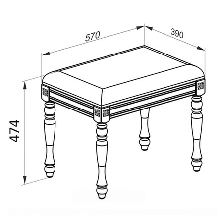 ДЖОКОНДА Банкетка одноместная