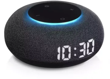 Умная колонка VK Капсула мини (с часами), тёмная серая