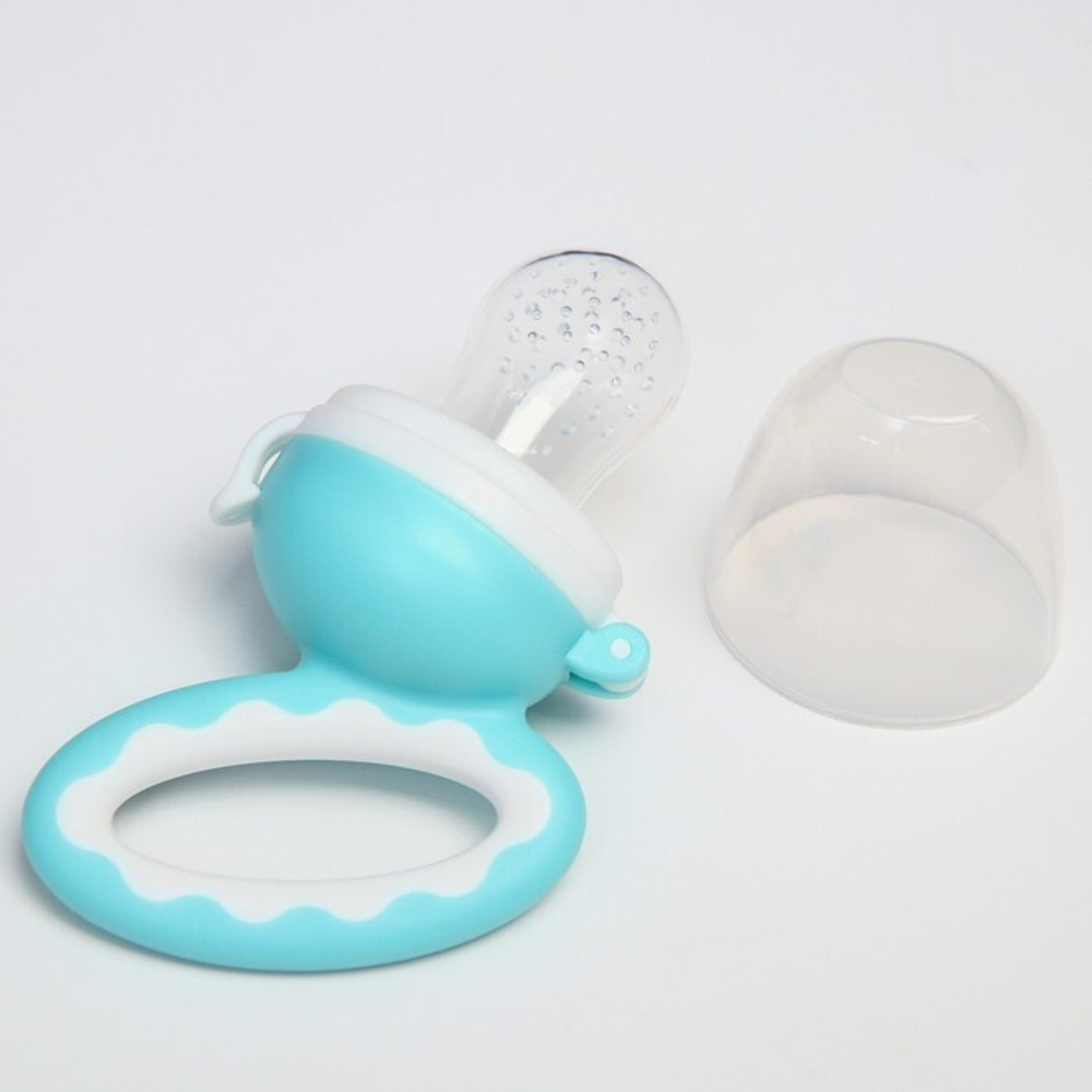 6895053 Ниблер для прикорма с силиконовой сеточкой «Колечко», цвет голубой