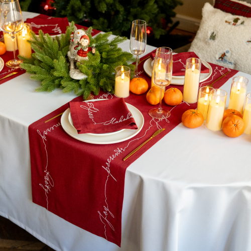 Дорожка сервировочная Астра 38х140см | красный