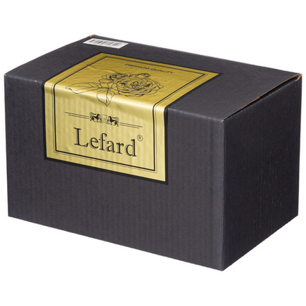 МАСЛЕНКА "LEFARD GOLD GLASS" 17,5*10,5 СМ. ВЫСОТА=9 СМ. + НОЖ (КОР=24ШТ.)