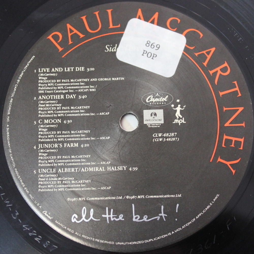 Paul McCartney / All The Best (2LP)