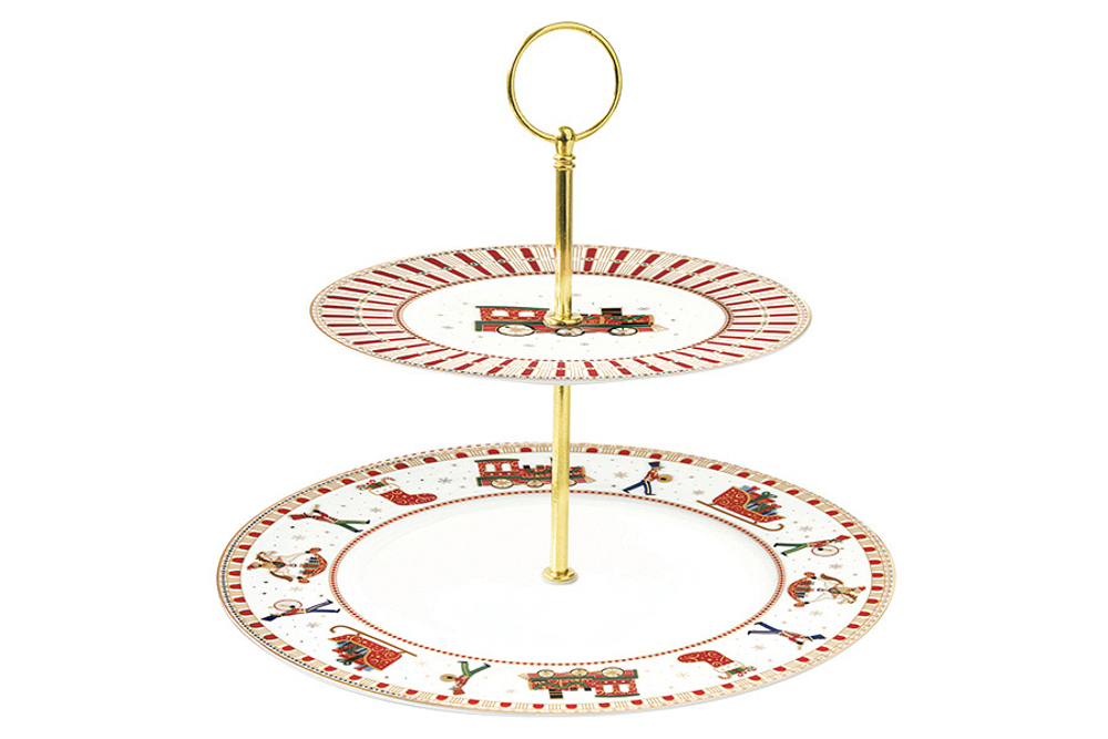 Ваза двухъярусная 27см Easy Life Полярный экспресс