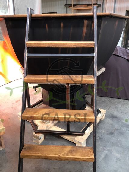 Банный чан на подставке (печь с водяной рубашкой) 4-6 человек AISI 430 2мм