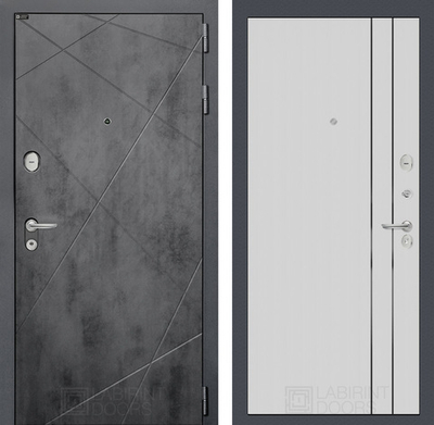 Входная дверь Лабиринт ЛОФТ - 10 Белый софт рельеф