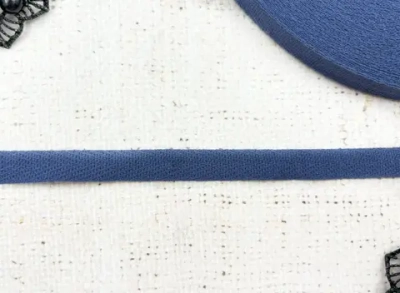 Лента киперная, хлопок, ш. 1 см, джинсовый