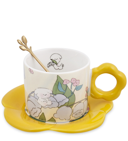 GAEM Art MUG-422/1 Чайная пара «Котенок в подсолнухах»