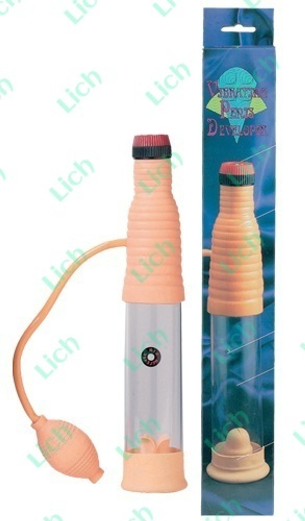 Вакуумный массажер-помпа со встроенным вибратором