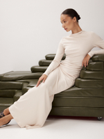 Платье вечернее праздничное длинное с драпировкой