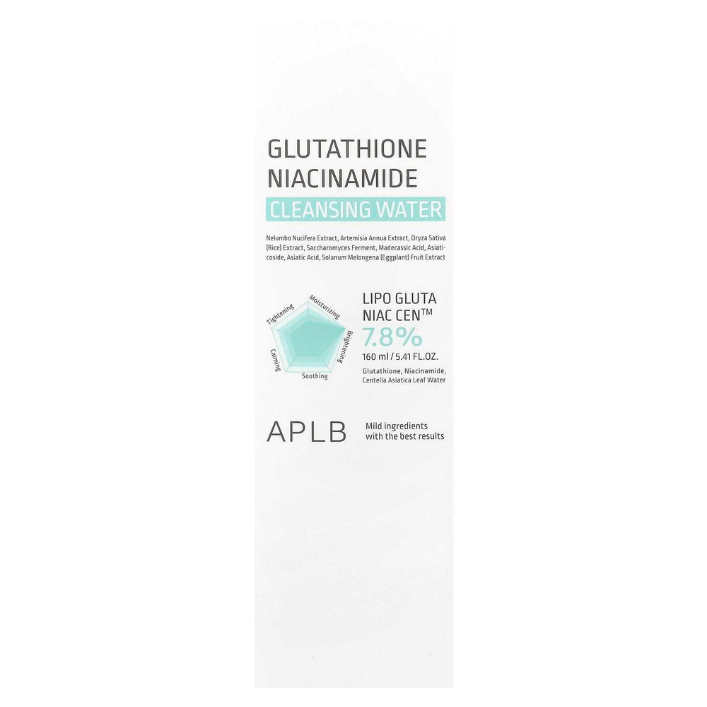 APLB, Глутатион никотинамид, очищающая вода, 160 мл (5,41 жидк. Унции)
