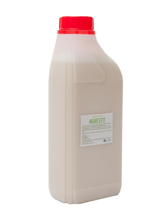 Антибактериальное жидкое мыло Абисепт 1000 мл (белый флакон)