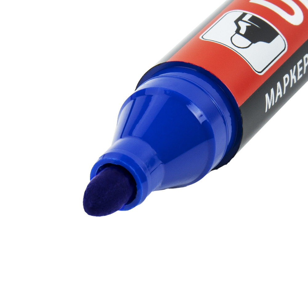 Маркер перманентный ULTRA MARKER синий 3 5 мм с клипом BRAUBERG (24 штуки в упаковке)