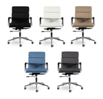 Кресло Кайман Трио СН-303 Софт, низкая спинка, хром, экокожа Santorini