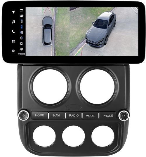 Магнитола для Jeep Compass 2011-2015 - Teyes LUX ONE 360 монитор 12.3" 2K QLED на Android 10, Быстрая, CarPlay, 4G SIM-слот, 4 камеры в комплекте