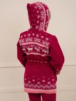 Кардиган вязаный на молнии для девочки