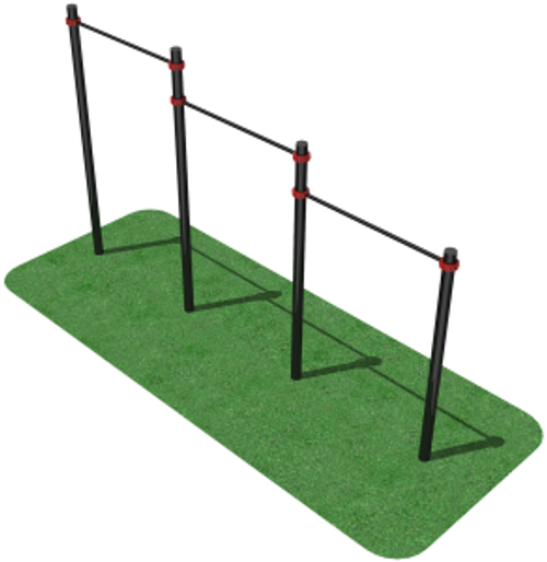 Перекладины стационарные разноуровневые для выполнения испытания "подтягивание из виса на высокой перекладине"Перекладины стационарные разноуровневые для выполнения испытания "подтягивание из виса на высокой перекладине"