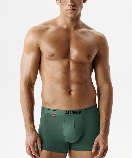 Трусы мужские боксеры (3шт) Atlantic 3MH-011, хлопок, светлый деним + индиго + темно-зеленый