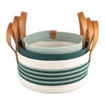 Корзина для хранения helly D30х15 см, бежевая/зеленая