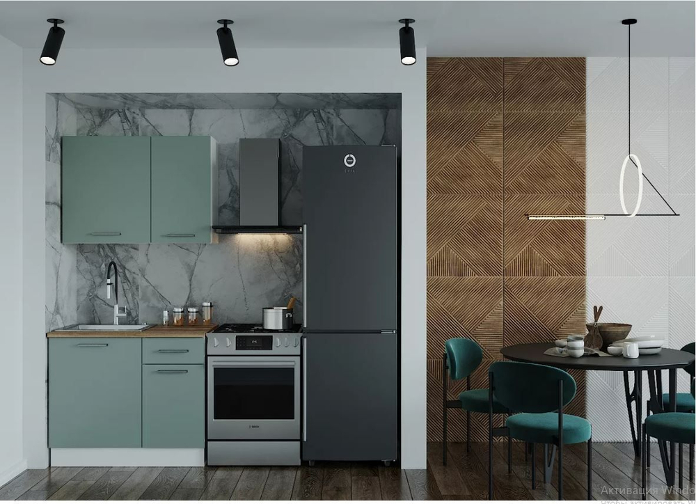 Кухонный гарнитур Муссон 1000 (Стол. 38мм)