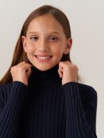 Джемпер водолазка для девочки AT274 синий