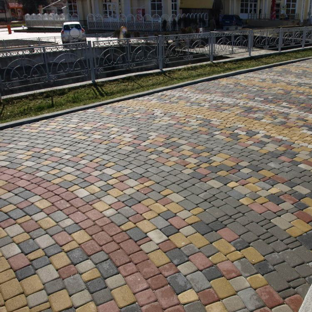 Тротуарная плитка КЛАССИКО Стандарт Белый, комплект из 3 видов плит,