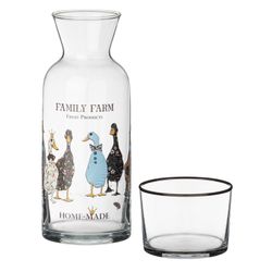 ГРАФИН С КРЫШКОЙ/СТАКАНОМ "GEESE" 700МЛ